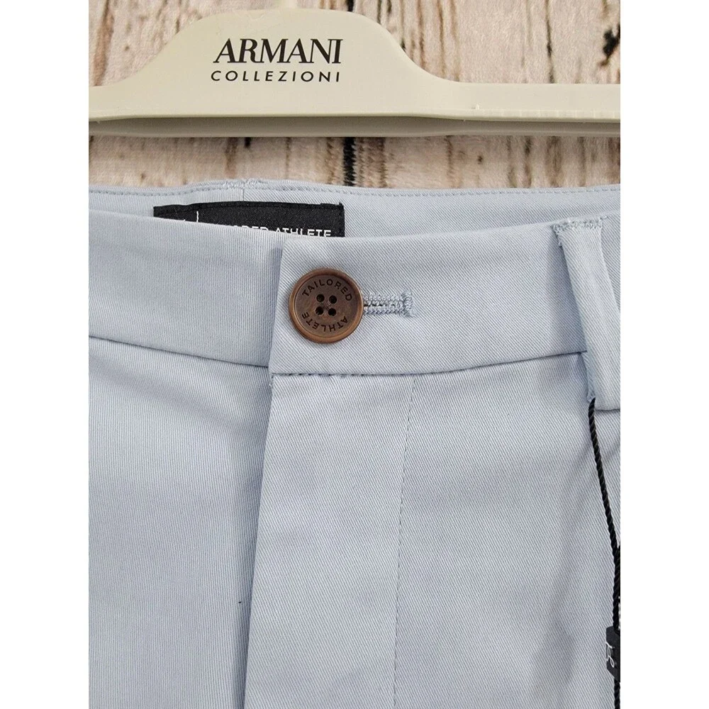 TAILORED ATHLETE Men's 38 Chino Short Light Blue Khaki 9